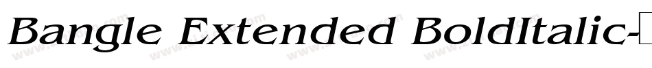Bangle Extended BoldItalic字体转换